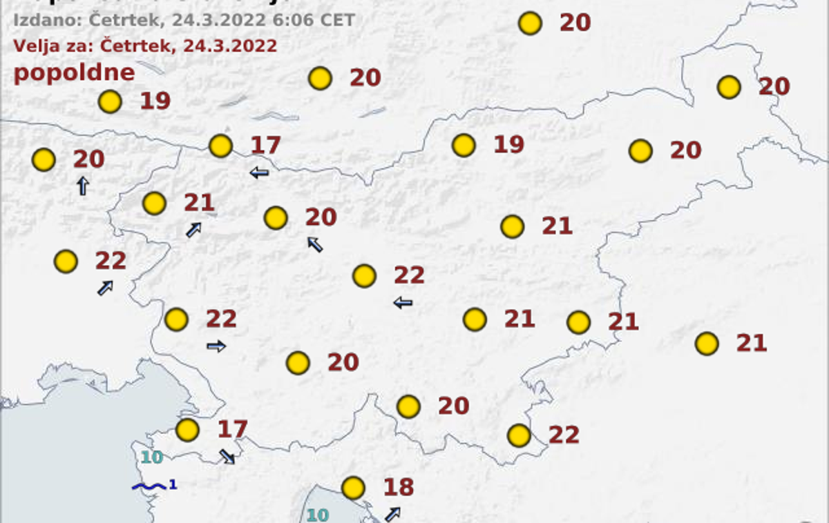 vreme | Foto ARSO Meteo