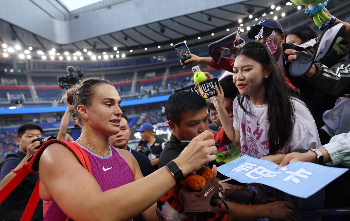 Arina Sabalenka | Arina Sabalenka je zanesljivo napredovala v polfinale turnirja v Wuhanu. | Foto Reuters