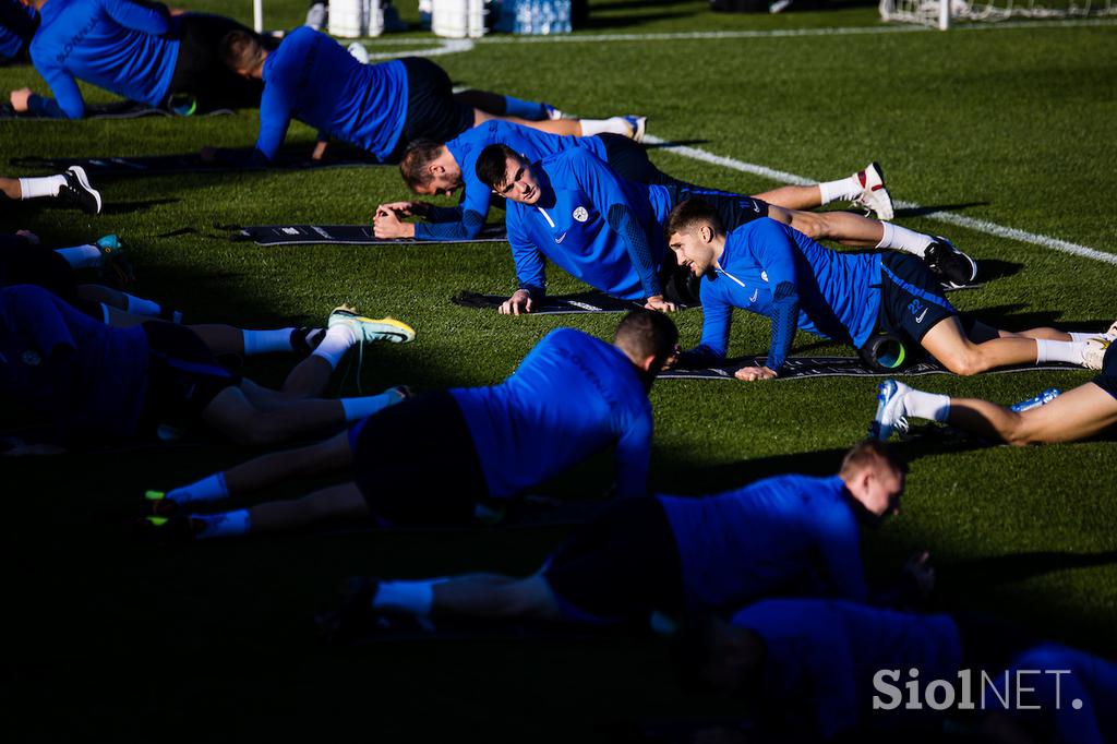 Slovenska nogometna reprezentanca trening