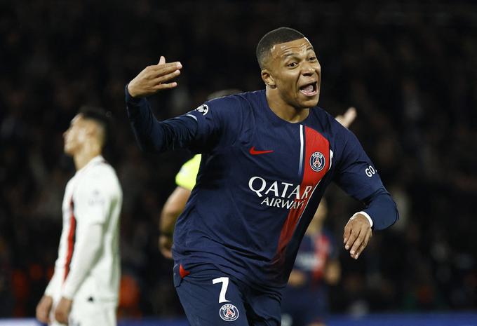 Kylian Mbappe ni začel dvoboja v Nantesu. V igro je vstopil v 62. minuti in se 16 minut pozneje po strelu z bele točke vpisal med strelce. | Foto: Reuters