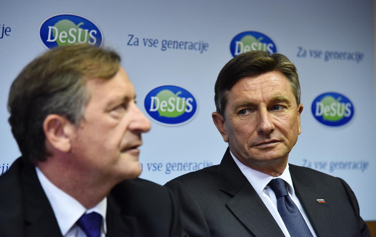 Karl Erjavec in Borut Pahor | Foto STA