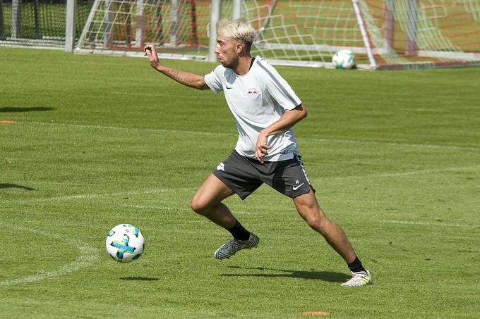 Kampl je v Leipzigu začel trenirati v ponedeljek. Ravno na dan, ko je Slovenija brez njega nadigrala Litvo s 4:0. | Foto: Twitter - Voranc