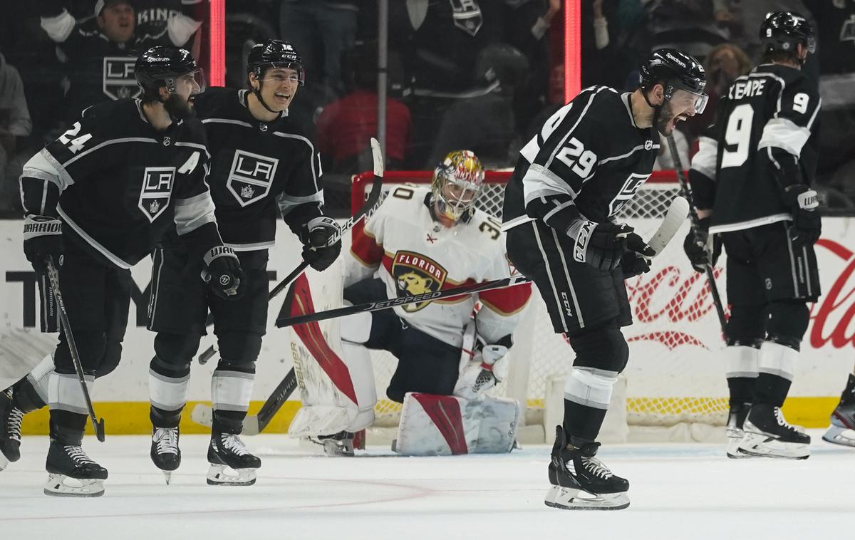 Los Angeles Kings Florida Panthers | Kralji so vknjižili pomembno zmago. Po kazenskih strelih so na kolena spravili dolgo časa vodilno moštvo lige Flordia Panthers. | Foto Guliverimage