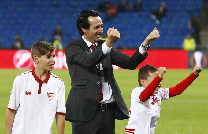 Španski strateg Unai Emery se je zapisal v zgodovino evropske lige. | Foto: 