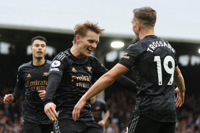 Arsenal Odegaard | Norvežan Martin Odegaard je na gostovanju pri Fulhamu zadel v polno za vodilni Arsenal. | Foto Reuters