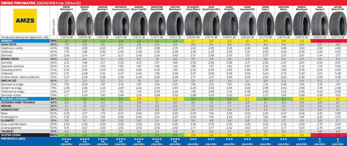 Podrobnejši test pnevmatik (.pdf) | Foto: AMZS