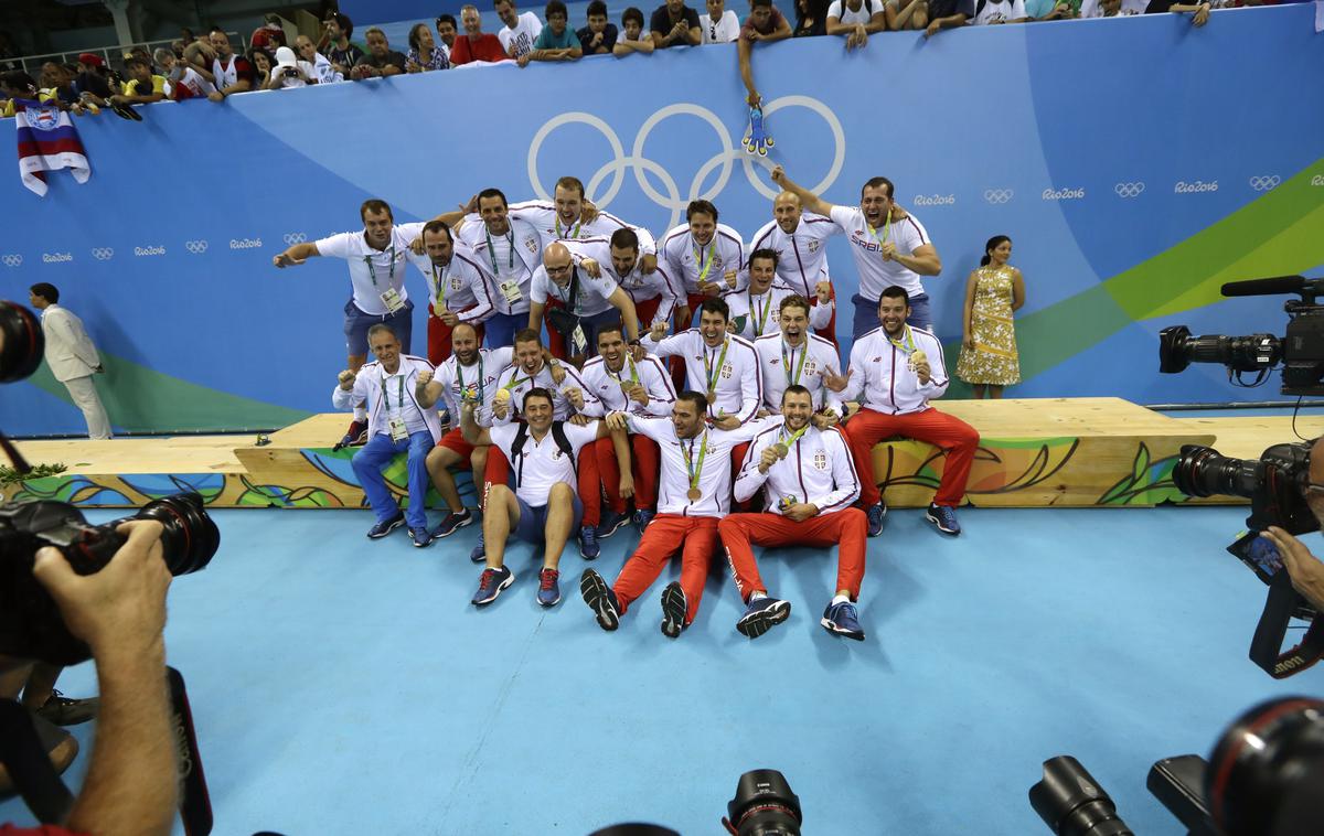 Srbija vaterpolo Rio 2016 | Pred petimi leti so srbski vaterpolisti del priprav pred OI opravili v Kranju in nato zasedli vrh. V Kranju so se pripravljali tudi letos ... | Foto Guliverimage