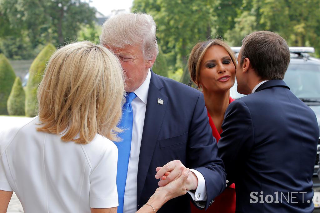 donald trump, melania trump, emmanuel macron, brigitte trogneux