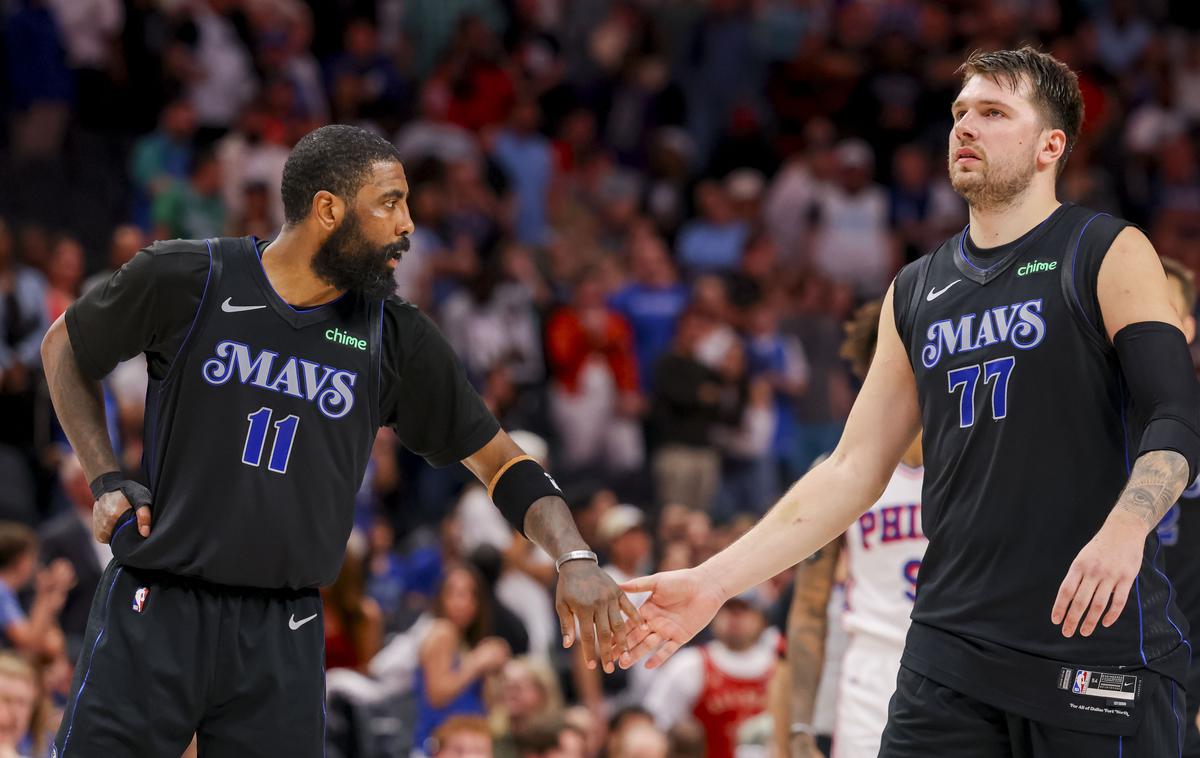 Luka Dončić | Kyrie Irving in Luka Dončić sta najboljša posameznika pri Dallas Mavericks, ki so v zadnjem obdobju padli v rahlo krizo. Izgubili so štiri od petih dvobojev. | Foto Guliverimage