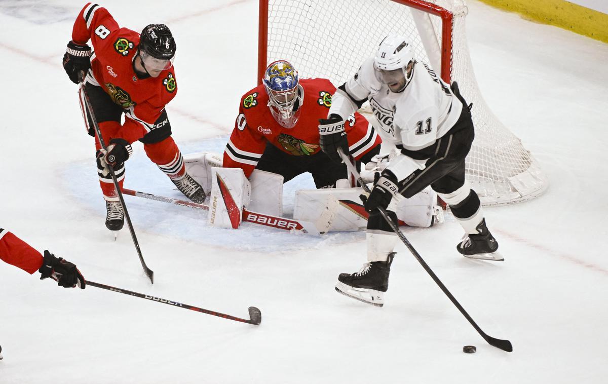 Anže Kopitar, Los Angeles Kings | Anže Kopitar je ob porazu z 1:5 v Chicagu prispeval edini gol Kraljev. | Foto Reuters