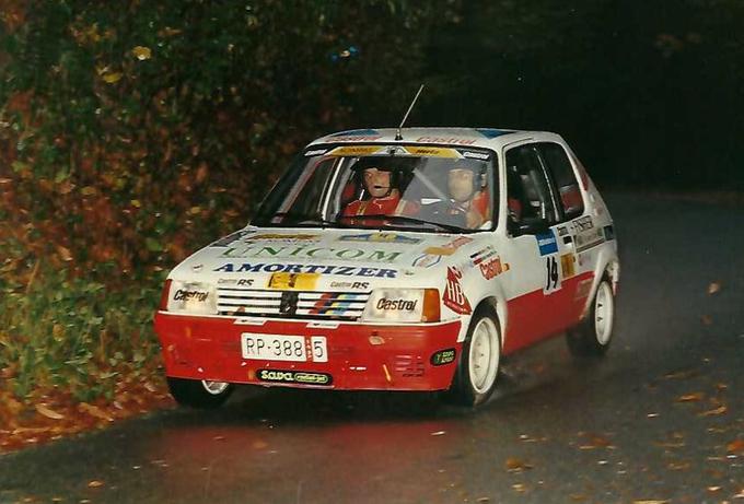 Aleš Črnivec in Bruno Humar, leta 1990 jugoslovanska prvaka v reliju v razredu A do 1.300 cm3. | Foto: Foto Modlic