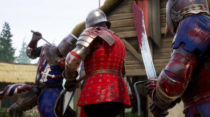 Da Mordhau na področju povzročanja poškodb ostaja zavezan čim večji verodostojnosti, ni ravno skrivnost. Igra je na trenutke krvava, po zraku letijo tudi glave in telesne okončine.  | Foto: Triternion