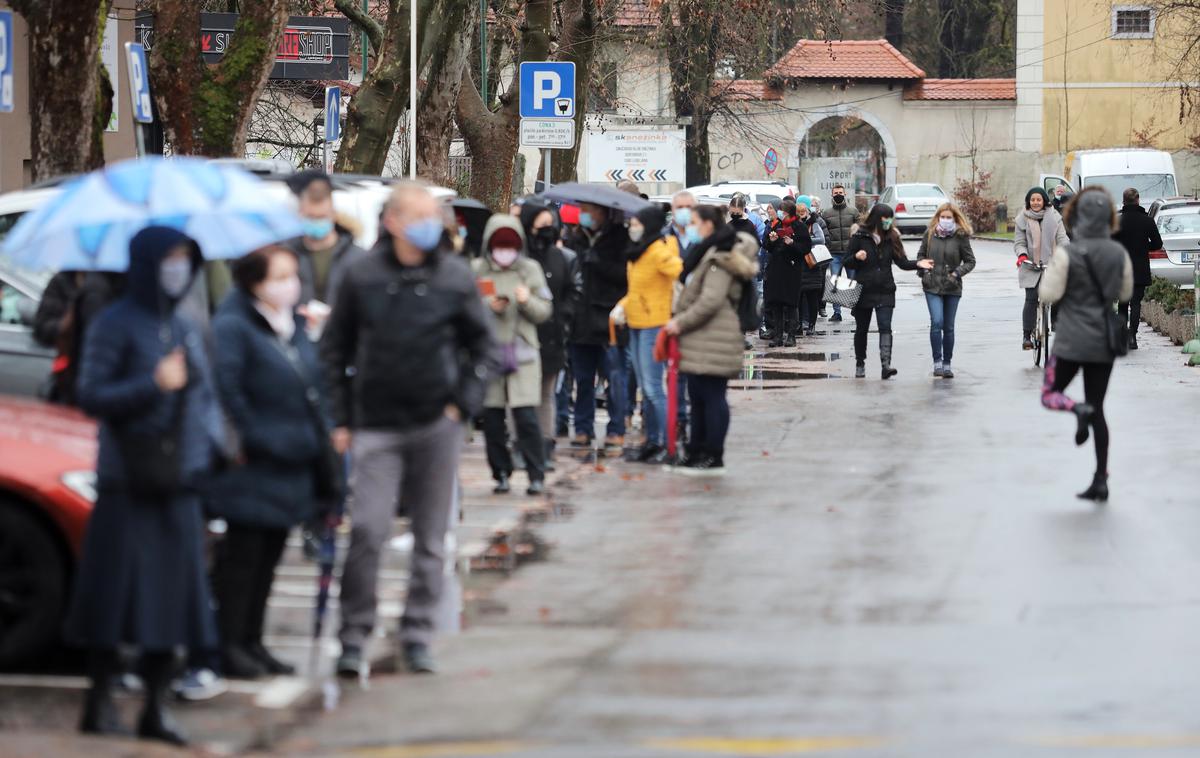 Hitro testiranje | V Ljubljani in Medvodah so začasno ustavili izvajanje množičnega testiranja na novi koronavirus. | Foto STA