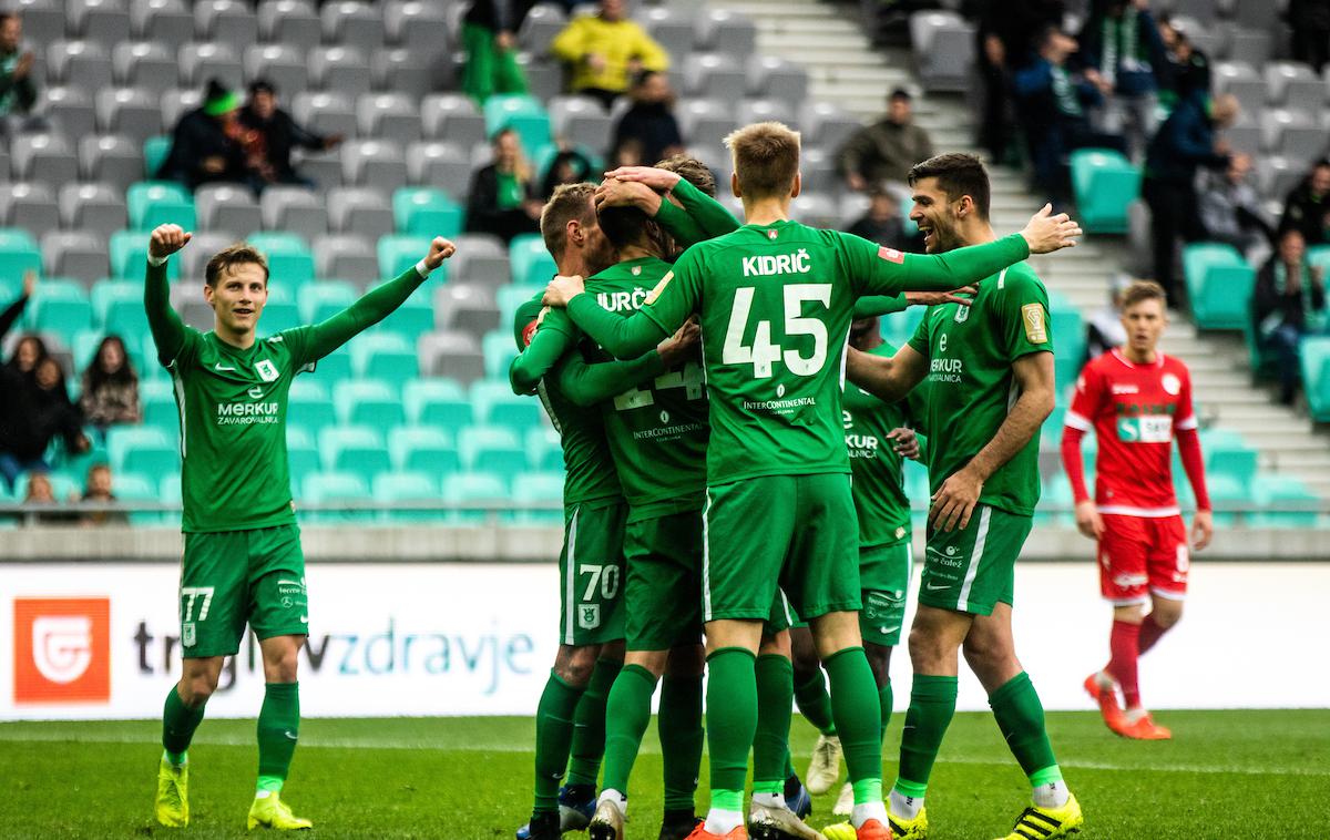 Olimpija Aluminij | Olimpija je pred maloštevilnim občinstvom premagala Aluminij z 2:0. | Foto Matic Ritonja/Sportida