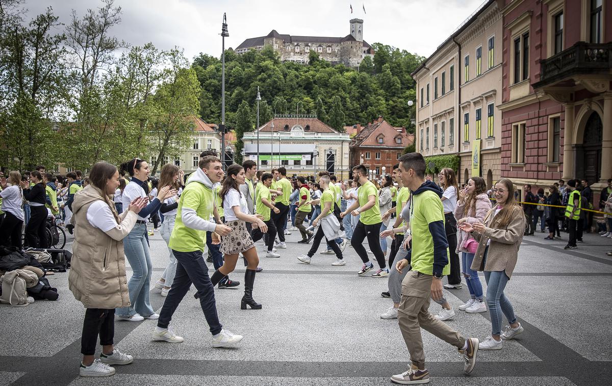 Parada ljubljanskih maturantov 2023 | Največja prireditev je potekala v Ljubljani, kjer je maturantska četvorka potekala pod imenom Parada ljubljanskih maturantov 2023. | Foto Ana Kovač