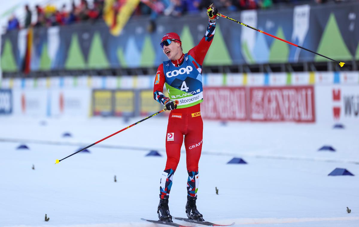 Simen Hegstad Krüger, Planica 2023 | Simen Hegstad Krüger je postal svetovni prvak v skiatlonu. | Foto Grega Valančič/Sportida