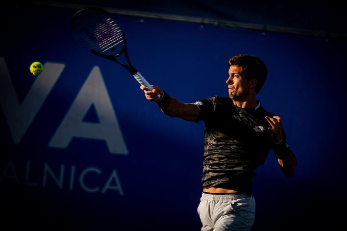 Aljaž Bedene: Precej bolje sem čutil žogo, tako da sem veliko bolj zadovoljen s svojo igro kot včeraj. | Foto: Grega Valančič/Sportida