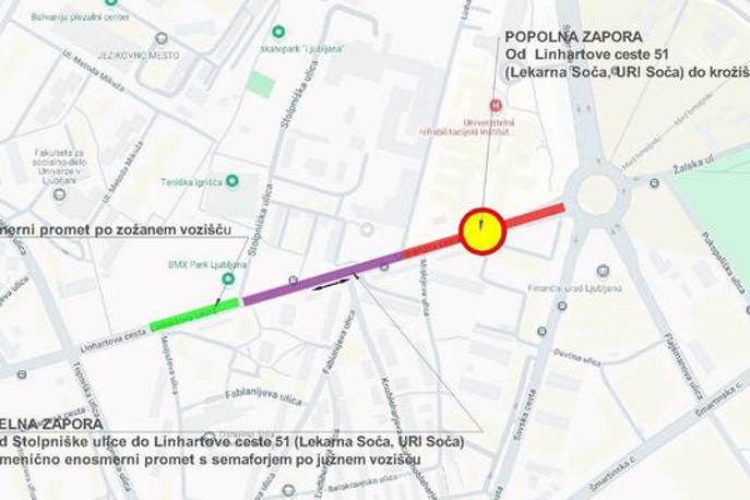 Delo na cesti | Na občini vse udeležence v prometu prosijo za razumevanje in upoštevanje prometne signalizacije. | Foto Mestna občina Ljubljana