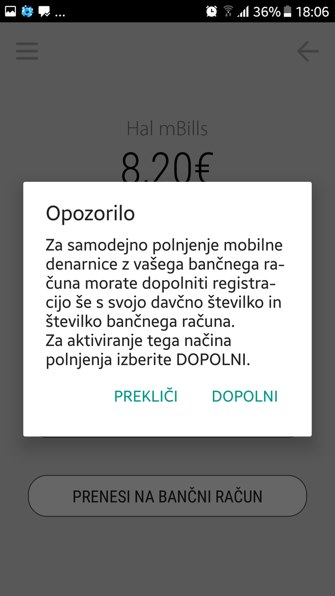 Polno funkcionalnost omogoča povezava z bančnim računom, ki sproti zagotavlja manjkajoča sredstva v e-denarnici. | Foto: Srdjan Cvjetović