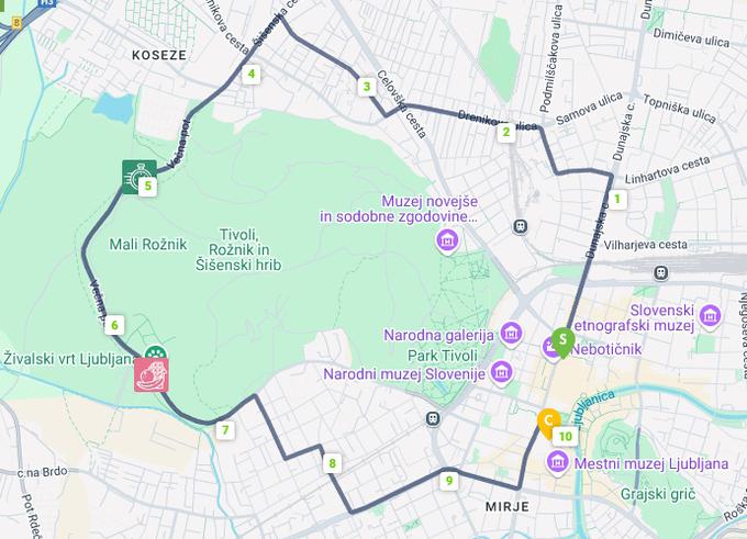 Ljubljanski maraton 2024, trasa 10 km | Foto: zajem zaslona