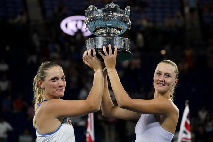 Timea Babos Kristina Mladenović | Madžarka Timea Babos in Francozinja Kristina Mladenović sta zmagovalki teniškega odprtega prvenstva Avstralije v igri dvojic. | Foto Reuters