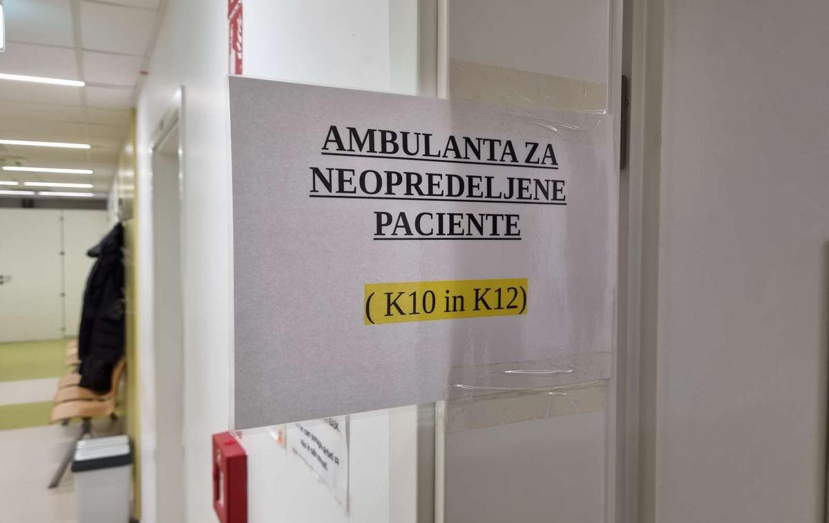 ambulanta na neopredeljene | Na ministrstvu za zdravje so povedali, da gre pri ambulantah za neopredeljene za kratkoročen ukrep, ki naj bi veljal do 31. decembra 2024. | Foto Domen Anderle/STA