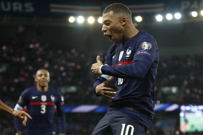 Kylian Mbappe | Kylian Mbappe je mrežo Kazahstana zatresel kar štirikrat, Francija si je zagotovila nastop na SP 2022. | Foto Reuters