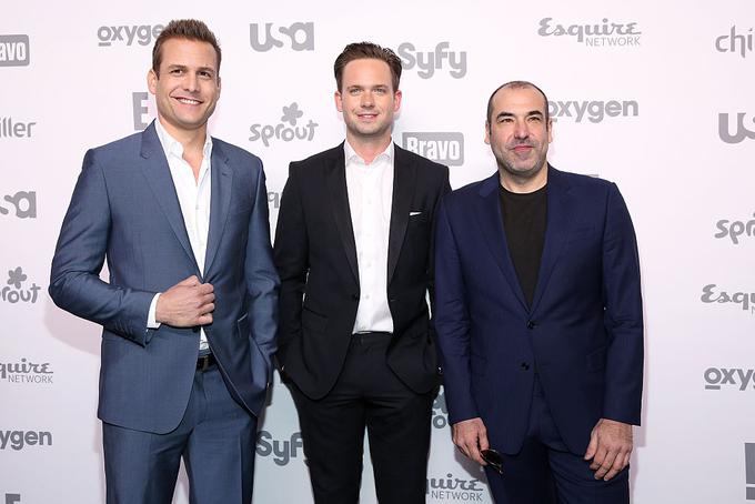 Trio iz serije Nepremagljivi dvojec: Gabriel Macht, Patrick J. Adams in Rick Hoffman. | Foto: Getty Images