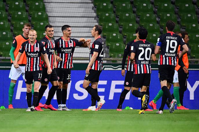 Eintracht FRankfurt | Eintracht Frankfurt je v drugem polčasu strl vse bolj odpisani Werder. | Foto Reuters