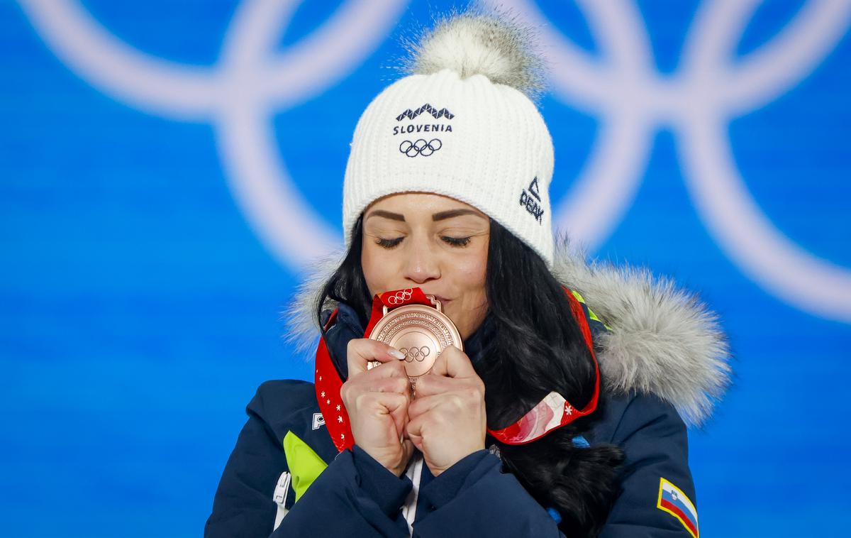 Gloria Kotnik | Gloria Kotnik je v Secret Gardnu pripravila pravo olimpijsko senzacijo. Do danes ni bila nikoli uvrščena višje kot na 4. mesto, danes pa je osvojila olimpijski bron.  | Foto Anže Malovrh/STA