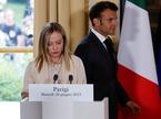 Giorgia Meloni in Emmanuel Macron