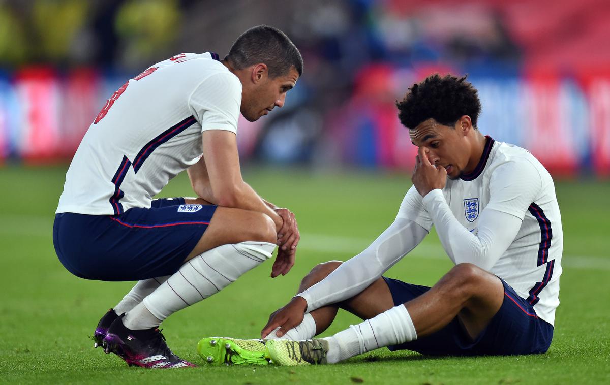 Trent Alexander Arnold | Trent Alexander Arnold se je poškodoval na tekmi proti Avstriji. | Foto Reuters