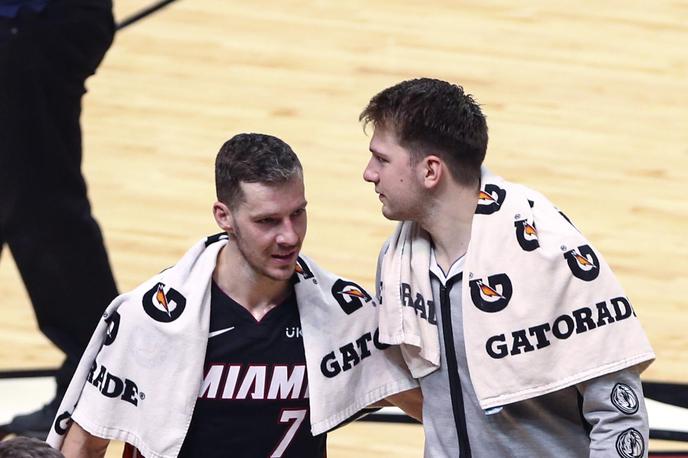 Goran Dragić Luka Dončić | Goran Dragić in Luka Dončić bosta kmalu vstopila v končnico ter poskušala svoji moštvi popeljati čim dlje. Miami se je lani zaustavil v velikem finalu, Dallas v prvem krogu. | Foto Reuters