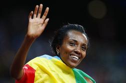 Dibabajeva kot njen vzornik Haile Gebrselassie