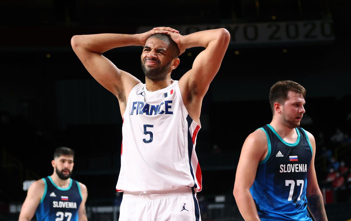 Nicolas Batum Luka Dončić | Nicolas Batum je v karieri odigral za Francijo 177 tekem. Leta 2021 je bil velik junak zmage nad Slovenijo v polfinalu olimpijskih iger. | Foto Reuters