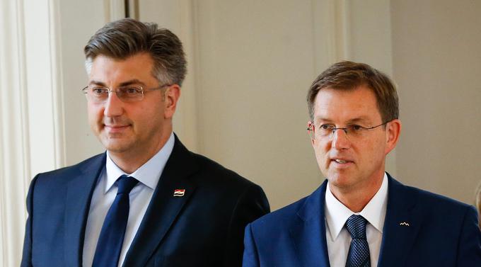 Hrvaški premier Andrej Plenković in slovenski premier Miro Cerar, ki opravlja tekoče posle, v preteklih mesecih nista našla skupnega jezika za uveljavitev arbitraže. | Foto: STA ,