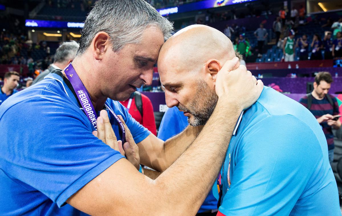 Aleksandar Đorđević Igor Kokoškov | Aleksandar Đorđević je s Srbijo v finalu Eurobasketa leta 2017 izgubil proti Sloveniji, ki jo je takrat do zlata pripeljal njegov rojak Igor Kokoškov, sicer zdajšnji selektor Srbije. | Foto Vid Ponikvar