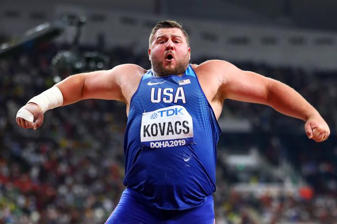 Joe Kovacs | Američan Joe Kovas je dobil najbolj spektakularen met krogle v zgodovini svetovnih prvenstev. | Foto Getty Images