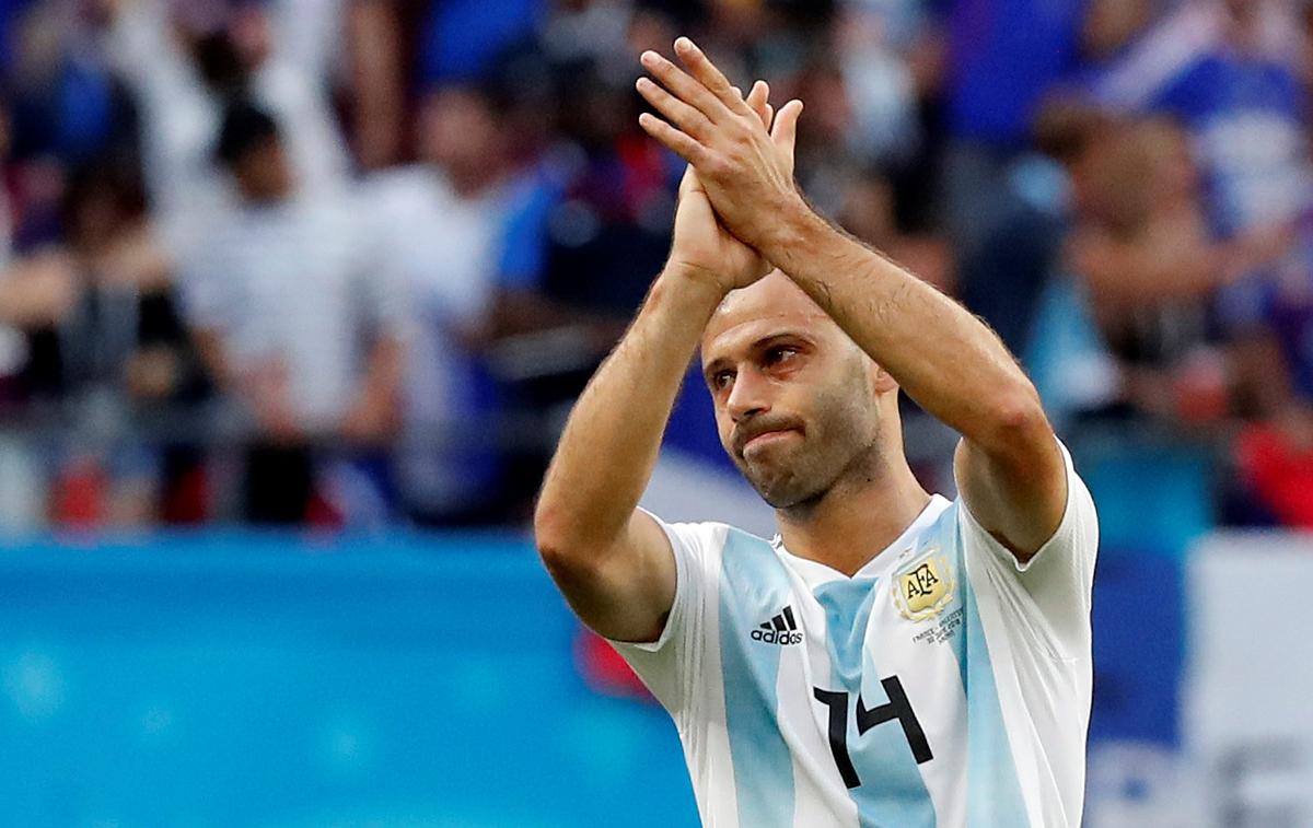 Javier Mascherano | Javier Mascherano je zadnjo tekmo za Argentino odigral v osmini finala SP 2018, ko so gavči izgubili proti Franciji. | Foto Reuters