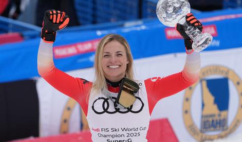 Izjemni Švicarki mali kristalni globus, odlična vožnja Lindsey Vonn