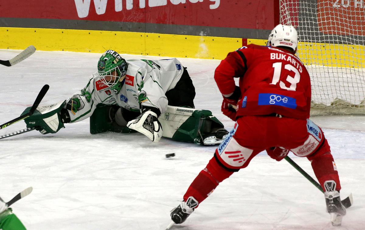 KAC Celovec | Hokejisti Olimpije so po dveh zmagah tretjo zaporedno lovili na Koroškem, a jim to ni uspelo. Izgubili so z 1:3. | Foto EC-KAC/Kuess