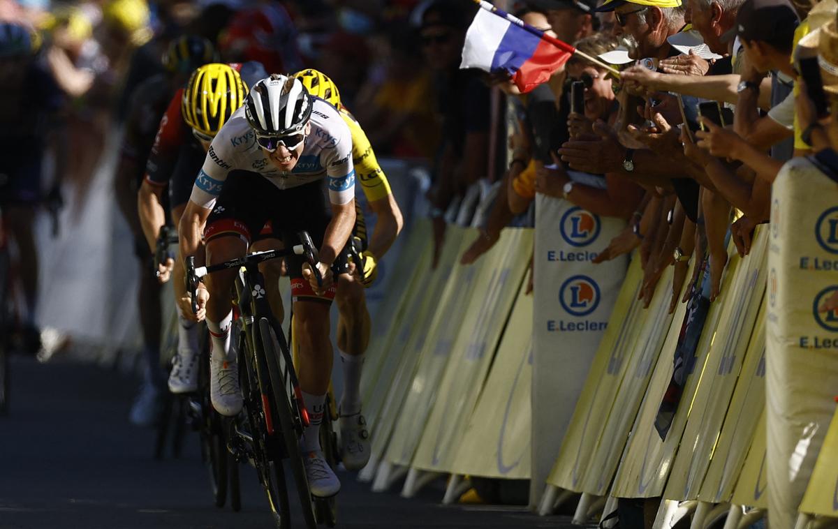 tadej Pogačar, TDF22 | Tadej Pogačar se je prebil na drugo mesto v skupnem seštevku. | Foto Reuters