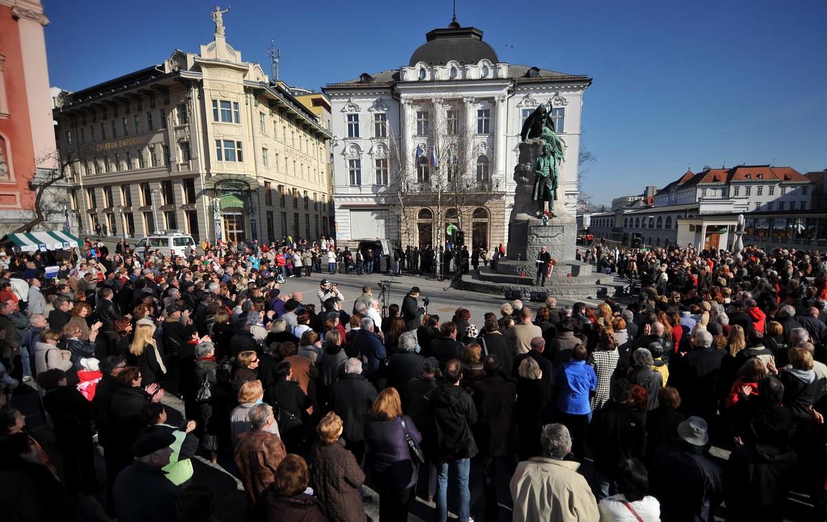 Ljubljana Prešernov dan France Prešeren | Foto STA