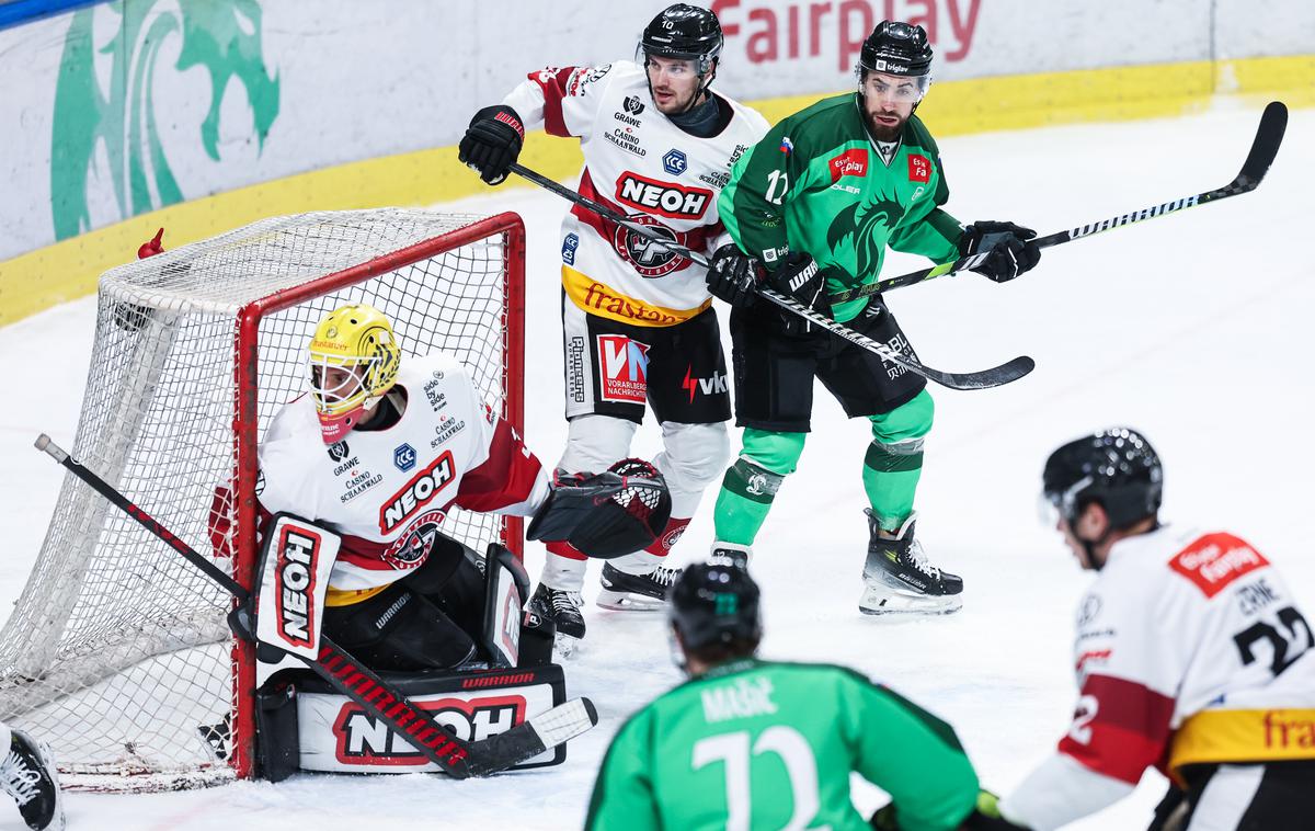 HK Olimpija Ljubljana - Pioneers Vorarlberg, IceHL | Olimpija je doma klonila proti zadnjemu Vorarlbergu, v soboto pa bo v Tivoliju gostoval še Innsbruck. | Foto Aleš Fevžer