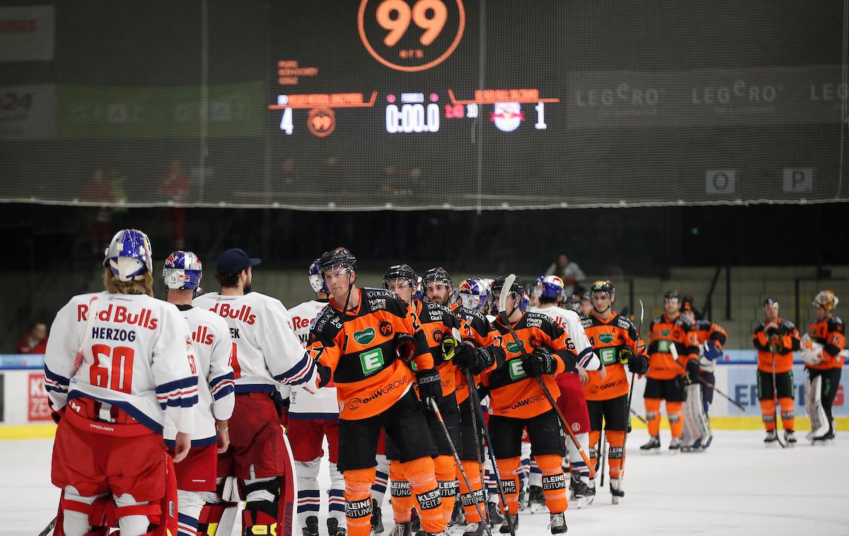 Graz 99ers | Gradec Kena Ograjenška ima po treh tekmah drugega dela maksimalen izkupiček točk. Tokrat je s 4:1 premagal Salzburg. | Foto Sportida