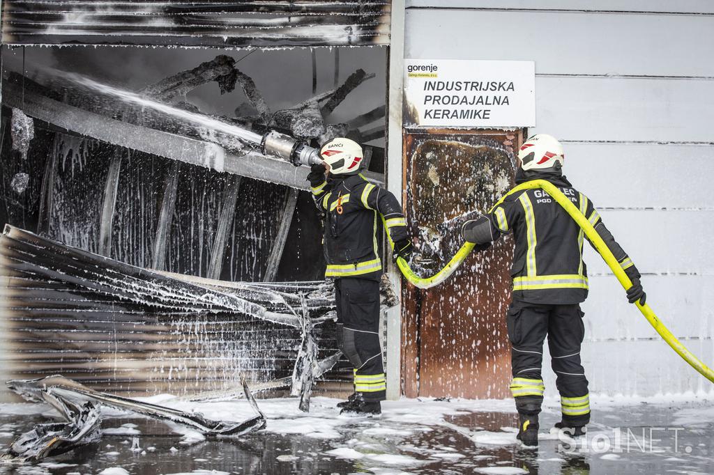 Požar Ljubljana Vižmarje.