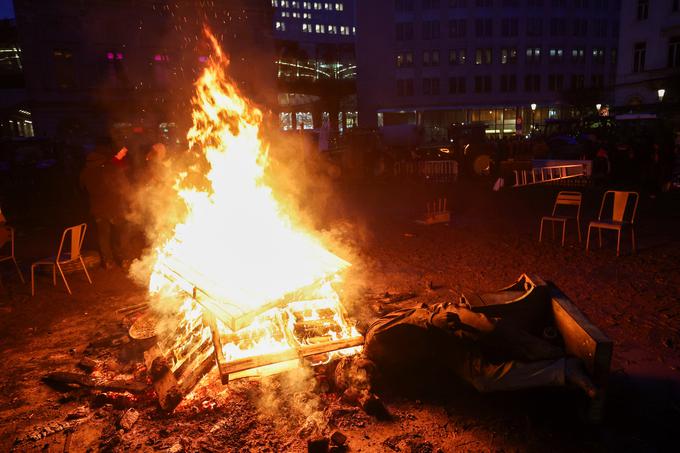 Protest kmetov v Bruslju | Foto: Reuters