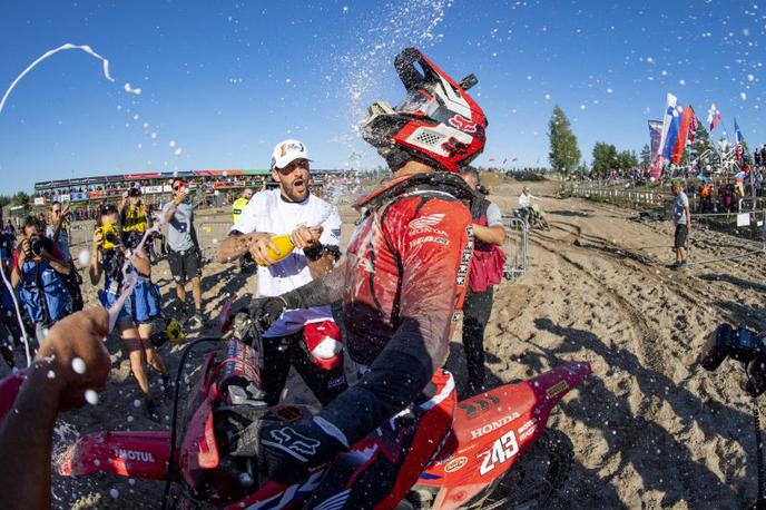 TIm Gajser svetovni prvak 2022 Finska | Tim Gajser slavi peti naslov svetovnega prvaka v motokrosu. | Foto Honda Racing/ShotbyBavo