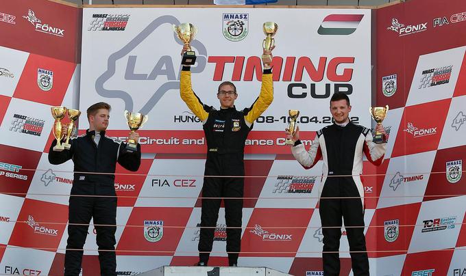 Luka Grm, Matej Ivanuša in Miha Fabijan na stopničkah
 | Foto: Lema Racing