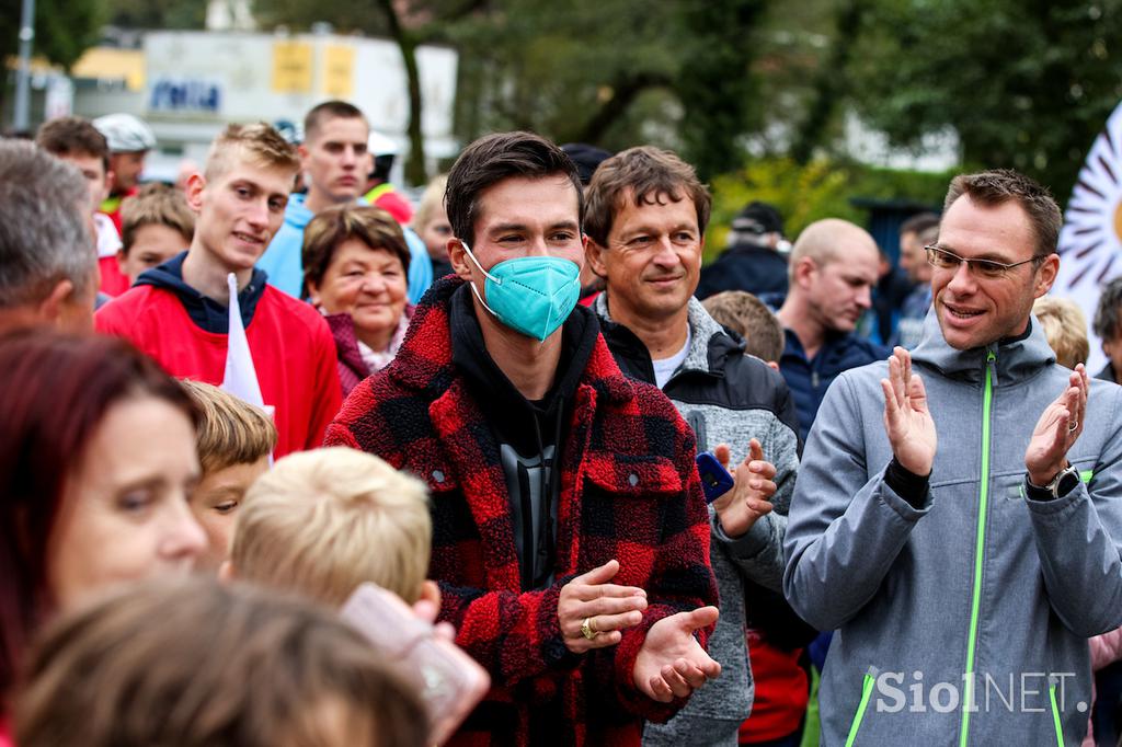 Sprejem za Primoža Rogliča v Zagorju ob Savi